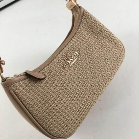 Straw Crossbody Bag, Handwoven Beach Shoulder Purse